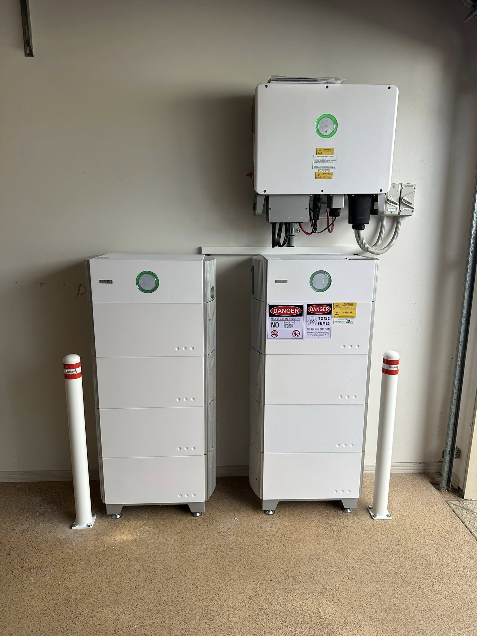 saj solar battery installed